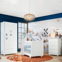 Quarto de Bebê Completo Life 100% MDF 3 Portas 6 Gavetas 2225