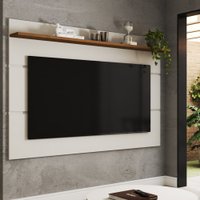 Painel para TV Até 70 Polegadas Bristol 1 Prateleira Off White/Freijo