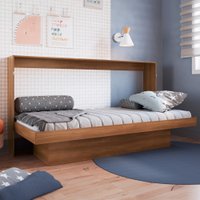 Cama de Solteiro Horizontal Articulável com Escrivaninha de Estudo