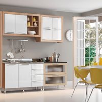 Cozinha Ditália Aspen s/tampo s/pia Carv/Branco A58