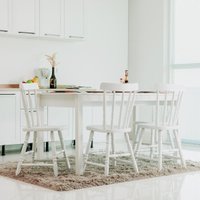Mesa de Jantar Ditália com 4 Cadeiras JA-225 Cor:Branco