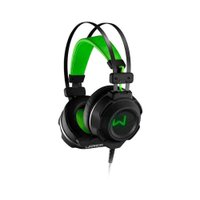 Headset Gamer Swan Usb+p2 Stereo Preto/verde Warrior