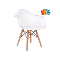 Cadeira Infantil Eames Junior Com Apoio De Braços Branco