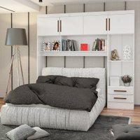 Guarda Roupa Modulado Paris 4 Portas 2 Gavetas Branco