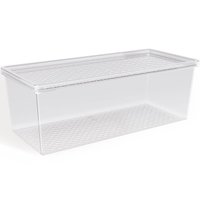 Organizador de Geladeira com Tampa 4,5L Frutas Legumes Verduras Multiuso Transparente UZ