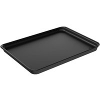 Kit 12 Bandejas Plásticas para Servir 32x23cm Preto Restaurante A4 Fast Food Coza