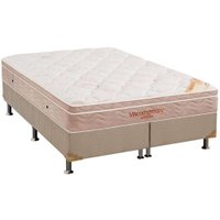 Cama Box King: Colchão Espuma Ortobom Viscomemory + Base CRC Suede Clean(186x198)