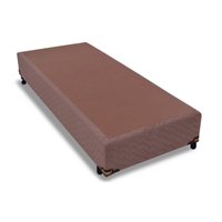 Cama Box Base Solteiro Universal Suede Brown (96x203x25) - Probel