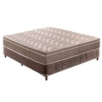 Cama Box Casal: Colchão Anatômico Paropas D28/EP Pasquale + Base CRC Suede Brown(138x188)