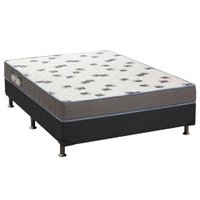 Cama Box Casal: Colchão Espuma D33 Ortobom Light + Base CRC Suede Gray(138x188)