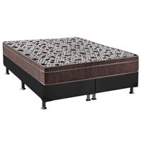 Cama Box Queen: Colchão Molas Ensacadas Ortobom SuperPocket Physical + Base CRC Suede Gray(158x198)
