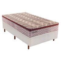 Cama Box Solteiro: Colchão Molas Ensacadas Paropas MasterPocket Esplêndido + Base CRC Courano White(88x188)