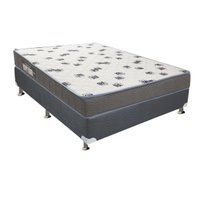 Cama Box Casal: Colchão Espuma D33 Ortobom Light + Base CRC Camurça Gray(138x188)
