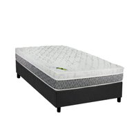 Cama Box Solteiro: Colchão Molas Ensacadas Luckspuma MasterPocket Aspen + Base CRC Suede Gray(88x188)