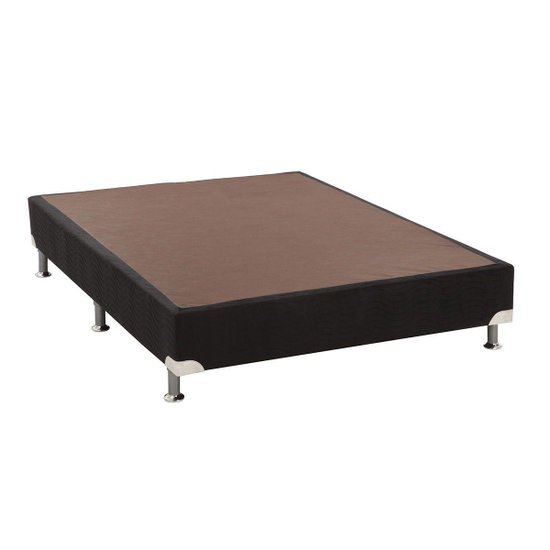 Cama Box Base Viúva Americana Suede Nero Black (128x188x23) - Ortobom
