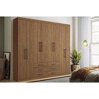 Guarda Roupa Casal 8 Portas e 6 Gavetas Master 8.6 Jatoba - Santos Andirá