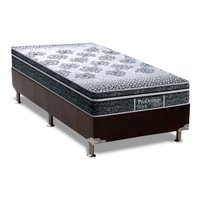 Cama Box Solteiro: Colchão Molas Ensacadas Probel MasterPocket ProDormir Springs + Base CRC Courano Black(88x188)