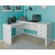 Mesa Canto p/Escritório ME4106 c/ 3 Gavetas Branco - Tecno Mobili