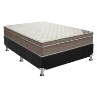 Cama Box Casal: Colchão Molas Ensacadas Ortobom SuperPocket Light Saúde + Base CRC Suede Black(138x188)