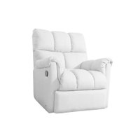 Poltrona Reclinável p/ Sala  Aspen Romana Zero Wall Giro e Balanço Courano Branco - Probel