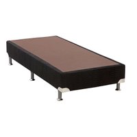Cama Box Base Solteiro Universal Suede Nero Black (96x203x20) - Ortobom