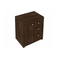 Balcão de Escritório ME4111 c/ 1 Porta e 3 Gavetas Rústico - Tecno Mobili