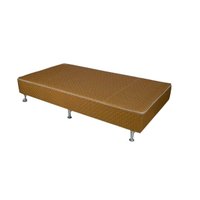 Cama Box Base Solteiro Hotelaria Orthotel Tecido Brown (88x188x24) - Ortobom
