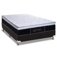 Cama Box Casal: Colchão Molas Ensacadas Probel MasterPocket Perfil Springs Plus + Base CRC Suede Black(138x188)