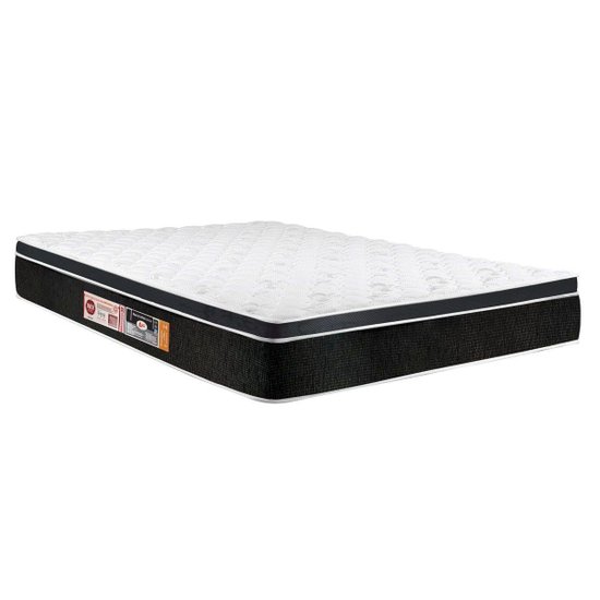 Colchão King Espuma D33  Black White AIR Euro Pillow (193x203x23) - Castor