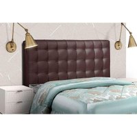 Cabeceira Cama Box Estofada Casal Casal Dama Plus Casal - Courano Cacau - Simbal