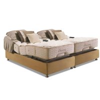 Cama Box Reclinável Casal: Colchão c/Massagem Herval  MH 1430 + Box Regulável(202x203x52)