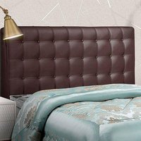 Cabeceira Cama Box Estofada Casal Casal Dama Plus Suede Marrom Chocolate - Simbal