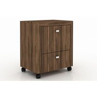 Gaveteiro p/ Escritório ME4112 Pasta Suspensa c/ 2 Gavetas Nogal - Tecno Mobili