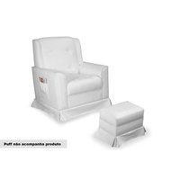 Poltronas de Amamentação c/ Peseira Elegancy Lilye Baby Balanço Courano Branco - Probel