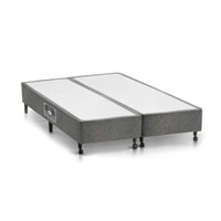 Cama Box Base Queen Lux Chenille Gray (158x198x23) - Castor