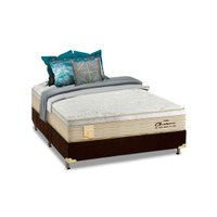 Cama Box Casal: Colchão Molas Probel Prolastic Charme + Base CRC Suede Brown(138x188)