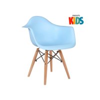 Cadeira Infantil Eames Junior Com Apoio De Braços Azul