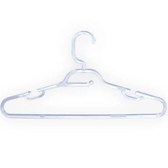 Cabide de Roupas Reforçado com Cava Organizador de Closet Armário Multiuso Adulto Uno Cristal