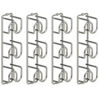 Kit 4 Suporte para 3 Garrafas de Vinho cada Adega de Parede Aramado Masutti Cube