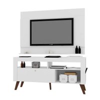 Home Rack Bancada e Painel Tv Até 55 Dinamarca Branco - Art In Moveis