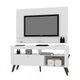 Home Rack Bancada e Painel Tv Até 55 Dinamarca Branco - Art In Moveis