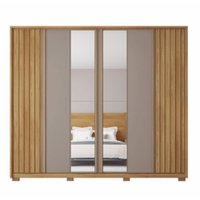 Guarda Roupa Casal Caemmun Apollo 270 CM 6 Portas Com Espelho