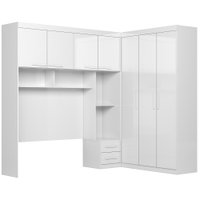 Conjunto Modulado Veneza Moval 7 portas e 5 gavetas - Branco