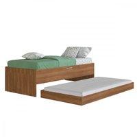 Cama Box Articulável e Cama Auxiliar 90 Israel Art In Móveis - Nogal