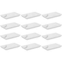 12 Pratos de Sushi Comida Japonesa com Porta Shoyu Branco Restaurante Uno Coza Oriental