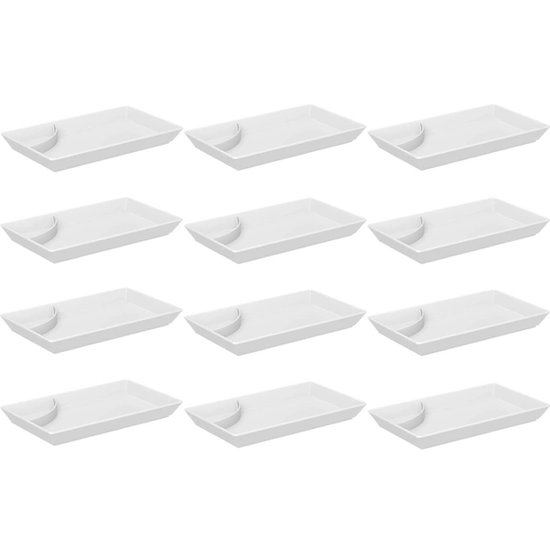 12 Pratos de Sushi Comida Japonesa com Porta Shoyu Branco Restaurante Uno Coza Oriental