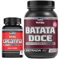 Creatina 100% Pura 180 Cáps 720mg + Batata Doce em Pó 1Kg