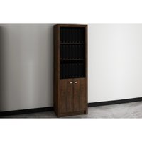 Estante de Escritório ME4110 c/ 2 Portas e 3 Prateleiras Rústico - Tecno Mobili