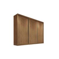 Guarda Roupa Casal 3 Portas de Correr e 4 Gavetas Diamond Plus Freijo Cumaru - Novo Horizonte