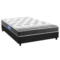 Cama Box Casal: Colchão Espuma Probel Guarda Costas Resistente + Base CRC Suede Gray(138x188)